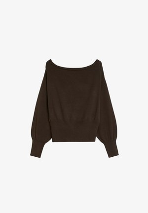 Bershka, ASYMMETRIC JUMPER - Pullover - dark brown