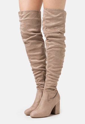 Laarzen met hoge hak - taupe