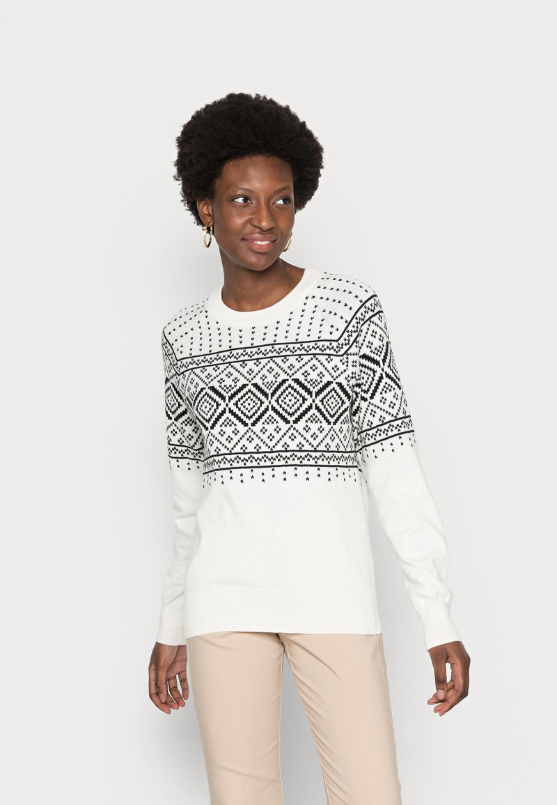 Damen Strickjacken | GAP V RAGLAN CREW Strickpullover neutral fairisle/schwarz - ZC82780 Damen Strickjacken | GAP V RAGLAN CREW Strickpullover neutral fairisle/schwarz - ZC82780