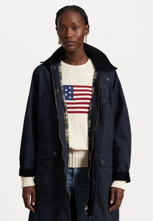 COTTON UTILITY JACKET - Klasický kabát - aviator navy