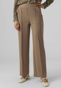 Vero Moda - VMPANNA WIDE - Broek - brown lentil Miniatuurafbeelding 1