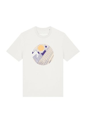 watapparel, GEOMETRIC LANDSCAPE 3 UNISEX - T-shirt print - off white