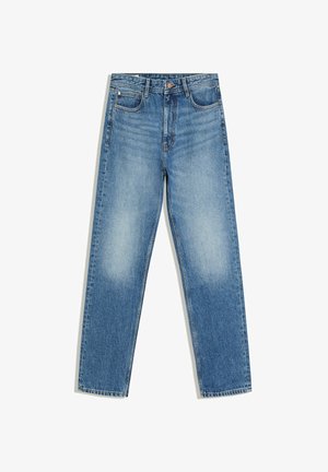 Bershka, STRAIGHT-LEG - JEANS - Jeans a sigaretta - dark blue