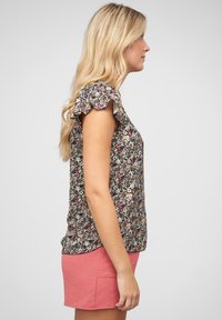 Cloud 5ive MIT KNOPFLEISTE UND BLUMEN - Blúz - black