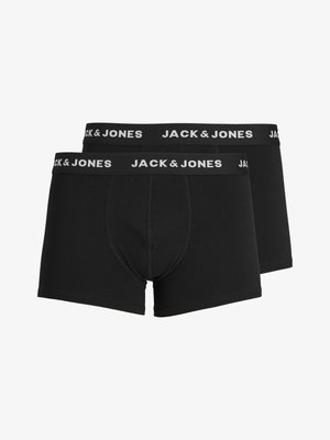 Mustad puuvillased bokserid, mis on tihedalt istuvad, pehme tekstuuriga ja elastse vöökoha külje peal "JACK & JONES" valge logoga.