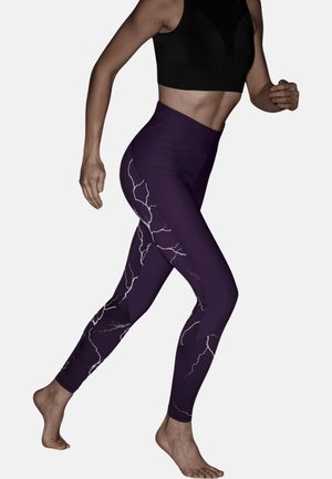 REFLECTIVE TIGHTS RUNNING WOMEN - Tights - purple