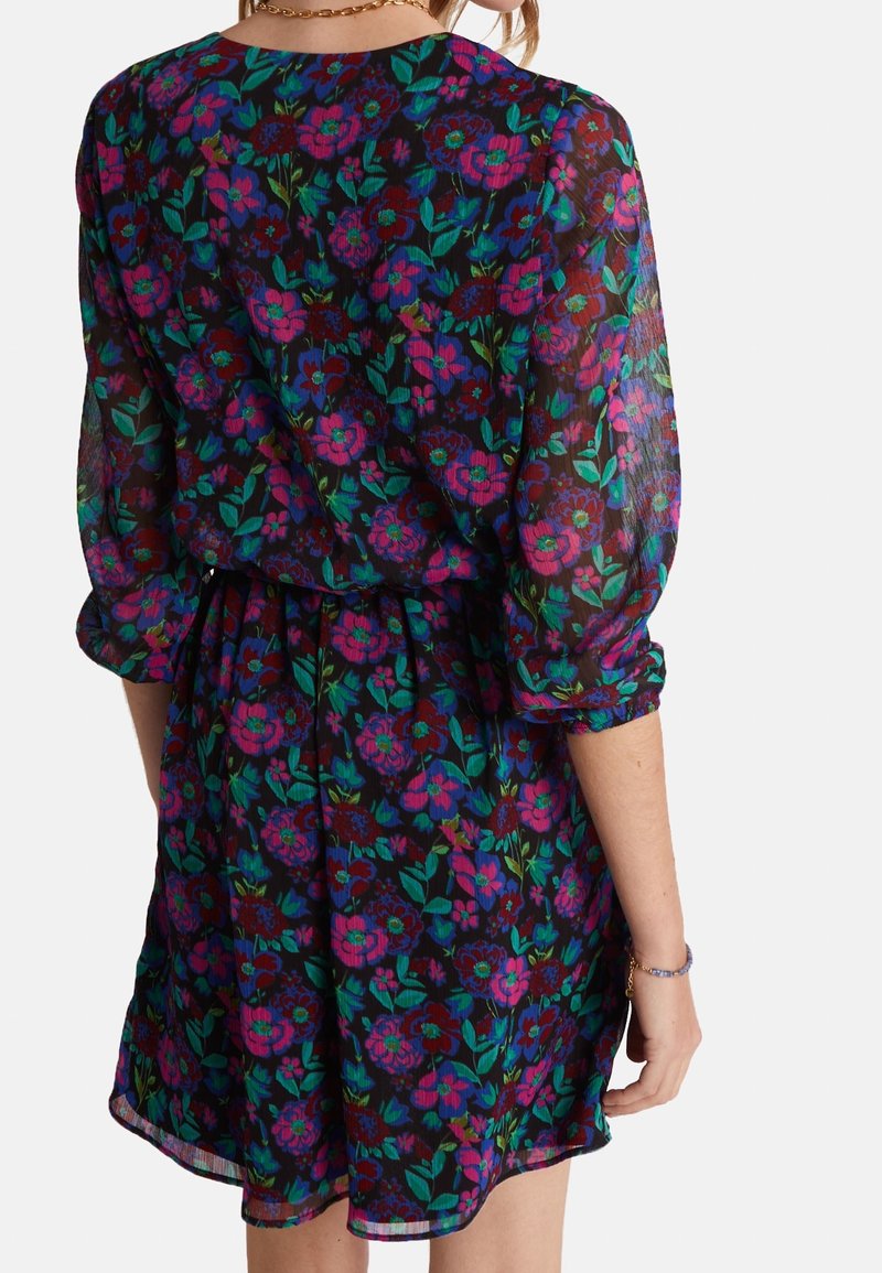 Robe Femme IKKS - Taille 40 - Imprimé Floral Multicolore - Longue, Demi-manches - Neuf Avec étiquettes