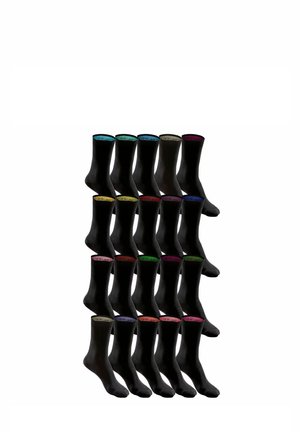 UNISEX, 20 PAAR, GROSSPACKUNG, FREIZEIT  - Socks - schwarz