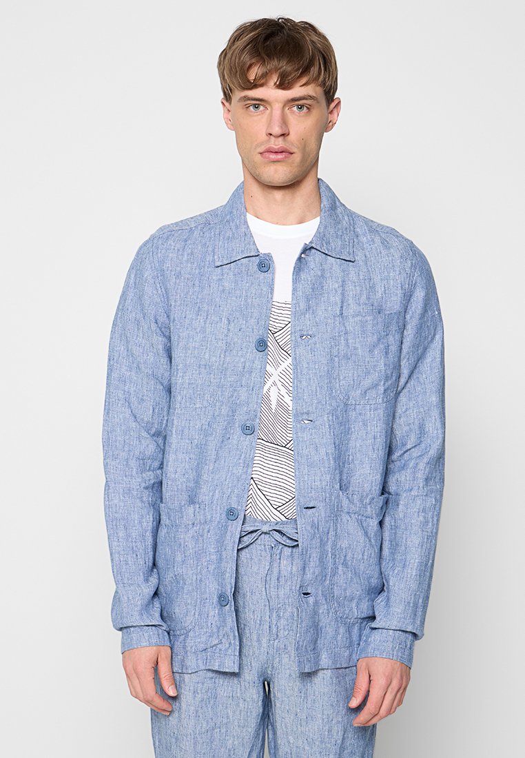 KnowledgeCotton Apparel Lichte jas lichtblauw KnowledgeCotton Apparel Lichte jas lichtblauw