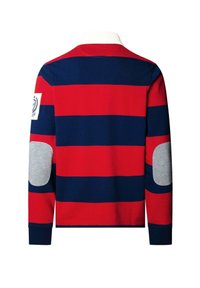 Façonnable IQON STRIPE RUGBY - Poloshirt - berry red