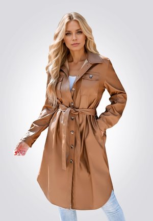 FRONT BUTTON - Trenchcoat - brown