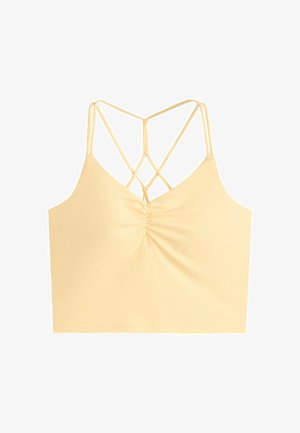 OYSHO, COMFORTLUX CROSSOVER STRAP TANK TOP - Débardeur - light yellow
