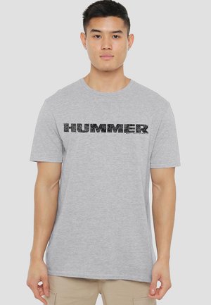 HUMMER DISTRESSED HUMMER LOGO - T-Shirt print - mottled light grey