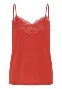 Unselected, fiery red