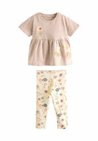 Next SHORT SLEEVE PEPLUM SET - REGULAR FIT - Leggings - pink pretty mouse