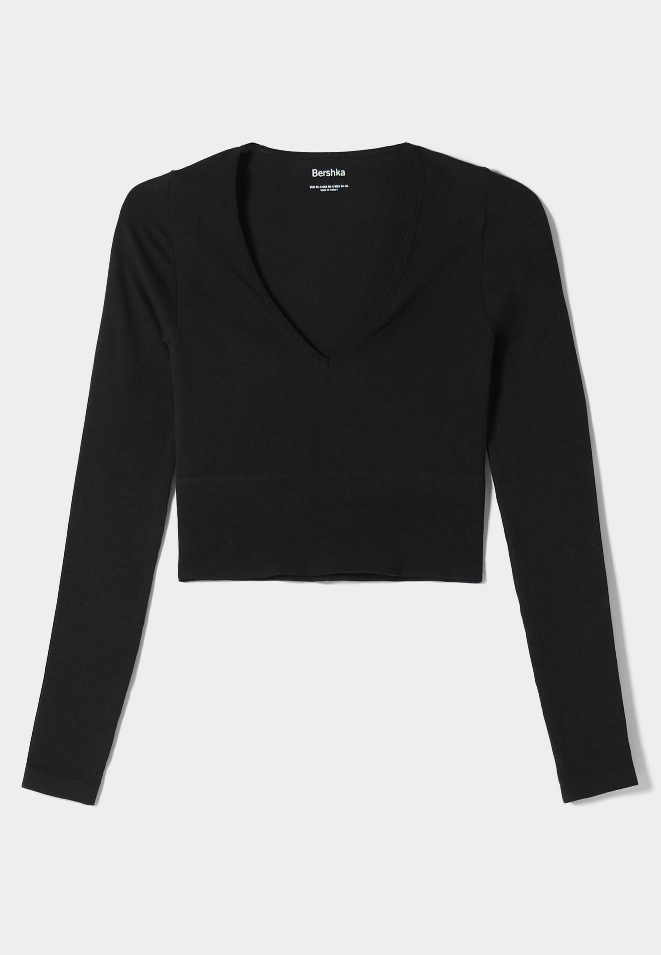Bershka V NECK SEAMLESS - Bluză cu 