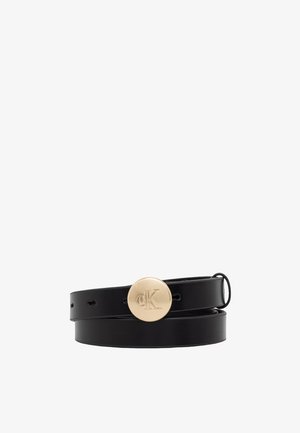 Calvin Klein, ROUND ENGRAVED CK BUCKLE 20 MM LV04F7115G - Cintura - nero oro