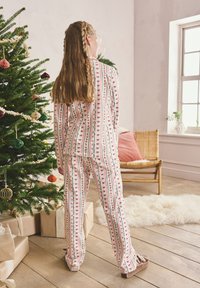 Next REGULAR FIT CHRISTMAS BUTTON THROUGH SET - Pyjama set - red/cream bow candy cane