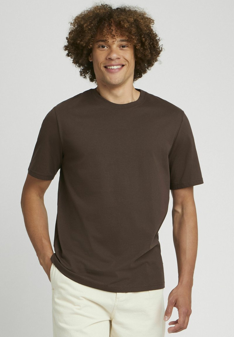 BZB BASIQUE - T-shirt basique - marron foncée