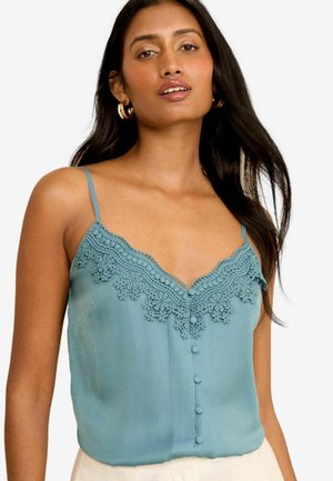 Love & Roses V NECK REGULAR - Blúzka - teal