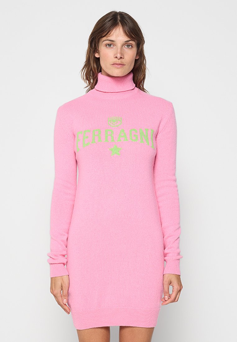 CHIARA FERRAGNI Gebreide jurk donkerroze CHIARA FERRAGNI Gebreide jurk donkerroze
