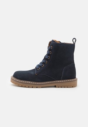 LEATHER - Snørestøvletter - dark blue