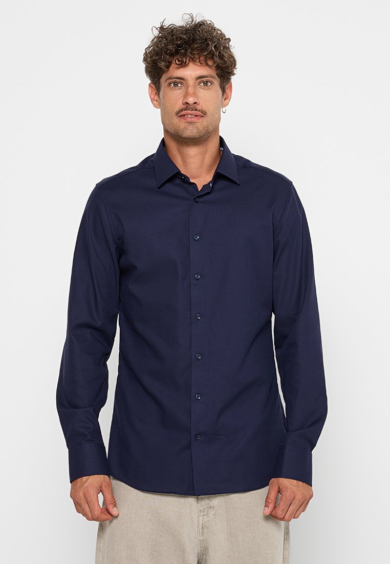 Eterna Zakelijk overhemd donkerblauw