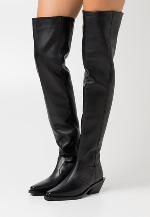 KYLA - Kozačky nad kolena - black
