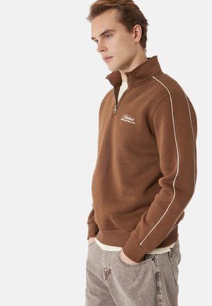 Koton, HALF ZIPPERED - Sudadera - brown