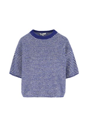 LolaLiza, STRIPED SHORT-SLEEVE SWEATER - Tričko s potlačou - electric blue