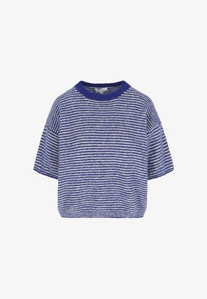 LolaLiza, STRIPED SHORT-SLEEVE SWEATER - Trükipildiga T-särk - electric blue