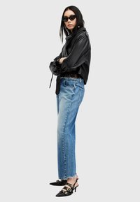 AllSaints HENDRY CROP - Giacca di pelle - black
