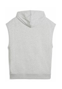 Ανοιχτό γκρι αμάνικο φούτερ με εφαρμοστή μέση, εμφανιζόμενο από πίσω σε λευκό φόντο.