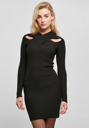 CROSSED - Shift dress - black