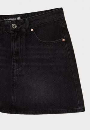 Stradivarius Minirok - black denim