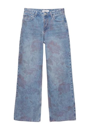 FLORAL BAGGY - Ohlapne kavbojke - blue denim