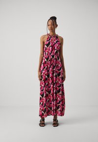 VILA VIMESA MAXIDRESS - Maxikleid - black/pink