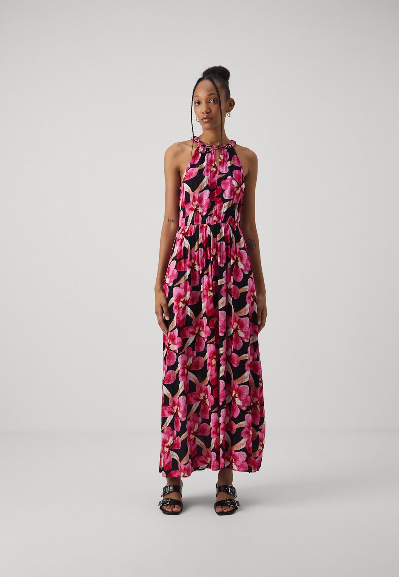 VILA VIMESA MAXIDRESS - Maxikleid - black/pink