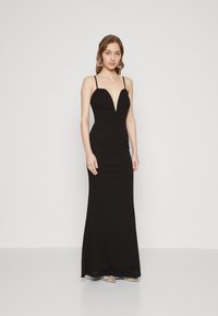 WAL G. - ELIZA DEEP V NECK MAXI - Dzsörzéruha - black Miniatűr kép 1