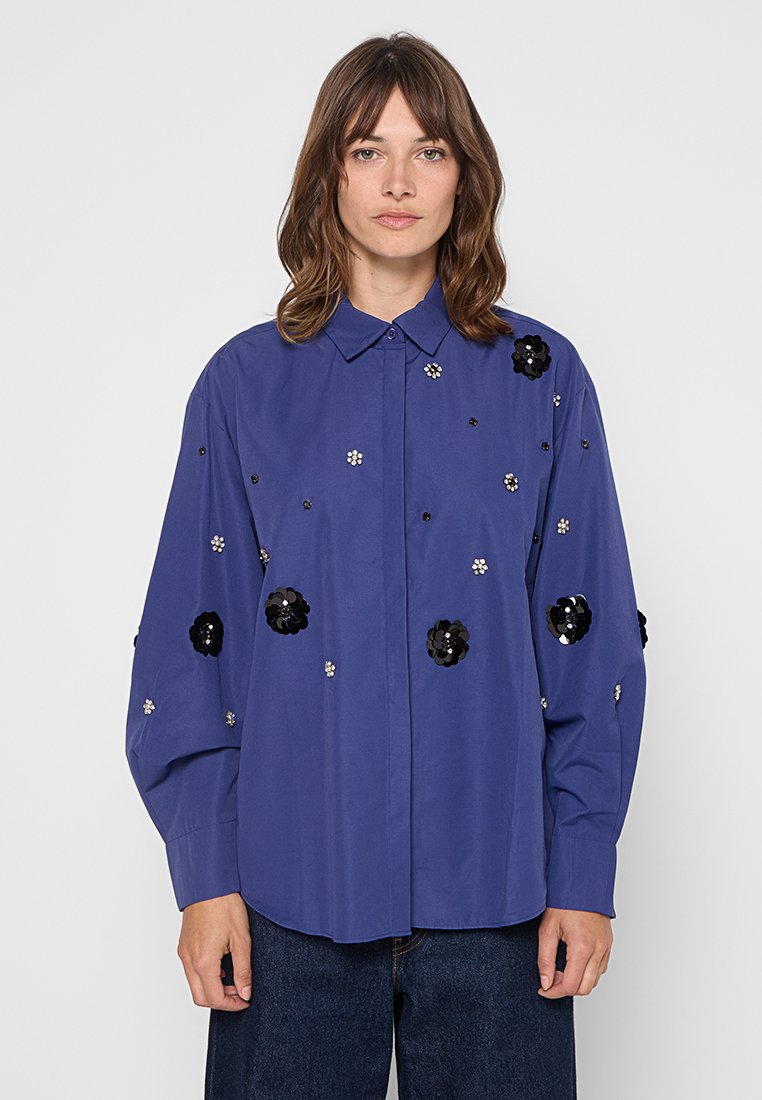 Bruuns Bazaar Overhemdblouse donkerblauw