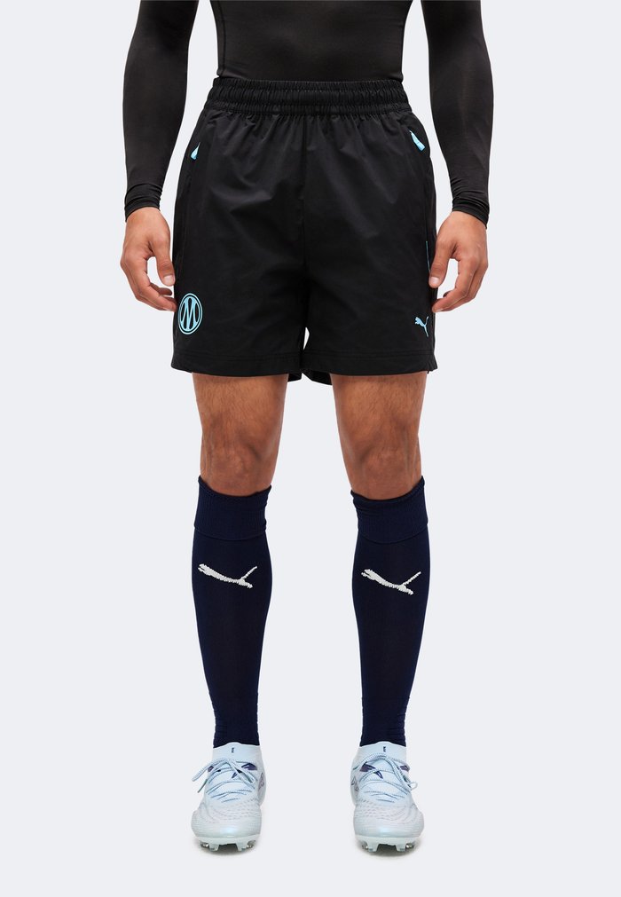 PUMA OLYMPIQUE MARSEILLE PUMATECH RELAXED SHORTS - Club wear - black/vibrant blue