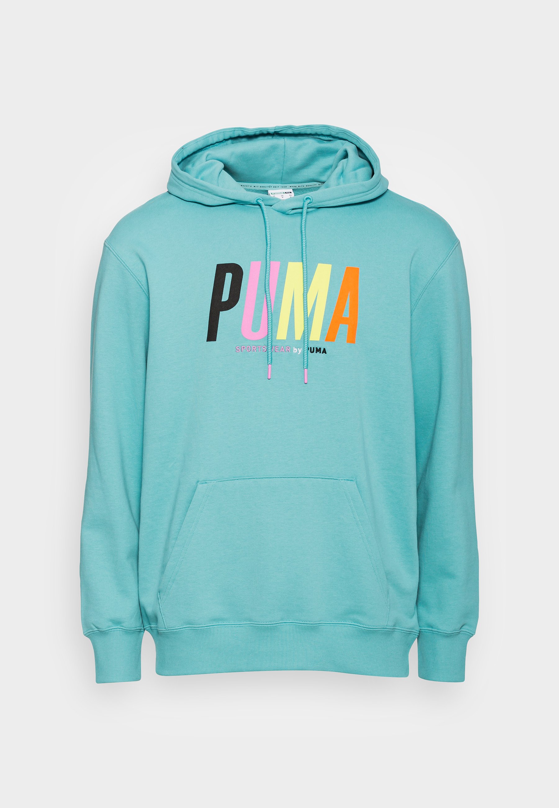 black and blue graphic hoodie