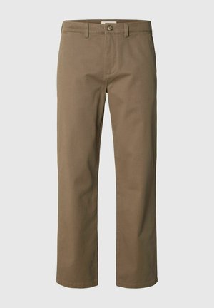 Selected, SLM196-STRAIGHT MILES TWILL PANT NOOS - Pantalon classique - chocolate chip