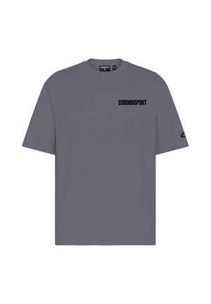 Graues kurzärmeliges T-Shirt mit "CORDONSPORT" auf der linken Brust und einem kleinen Logo am linken Ärmel.