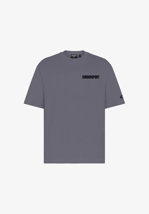 Graues kurzärmeliges T-Shirt mit "CORDONSPORT" auf der linken Brust und einem kleinen Logo am linken Ärmel.
