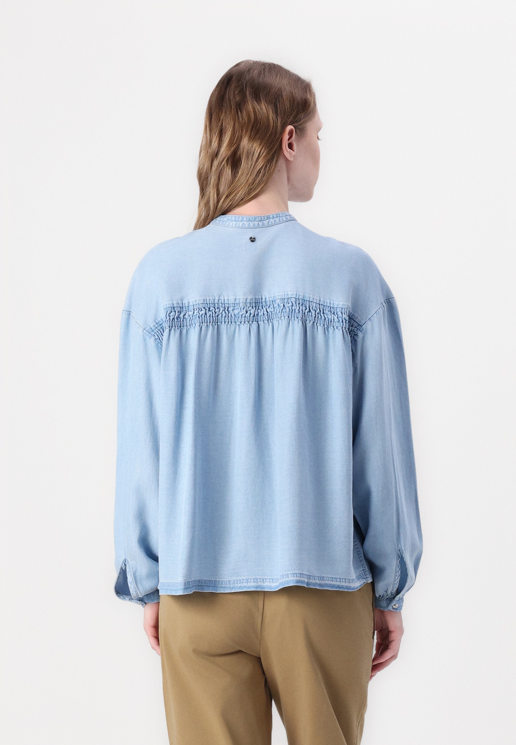 売れ筋商品|||ボス シャツ レディース トップス BIZZAN - Button-down blouse - light/pastel blue BOSS BIZZAN - Button-down blouse - light/pastel blue/light