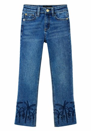 Desigual EMBROIDERED LONG FLARE - Jeansy Dzwony