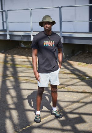 WORDMARK CREW - T-shirt con stampa - black/white