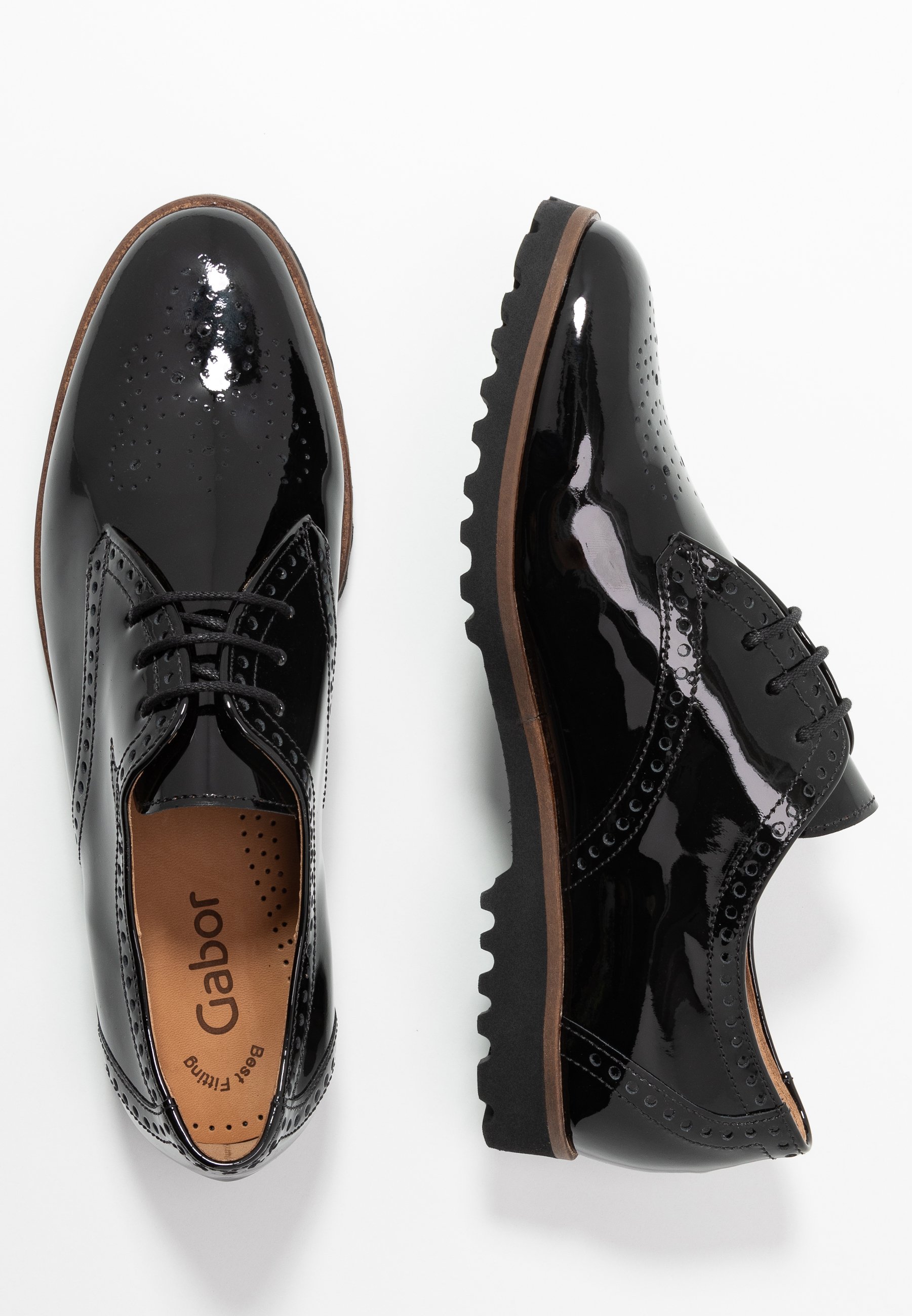 Gabor Snøresko schwarzcognac Zalando.no Gabor Snøresko schwarz Zalando.no