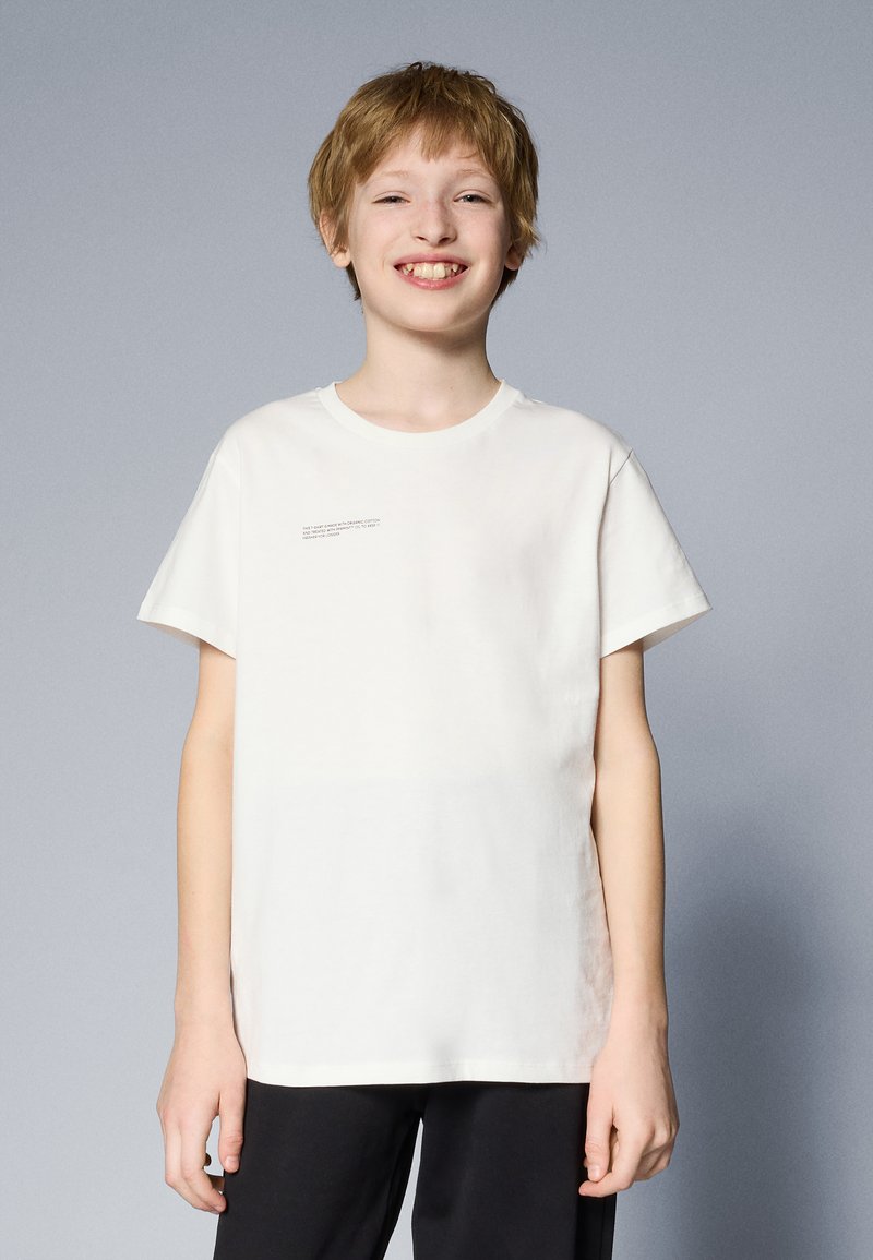 PANGAIA - KIDS MIDWEIGHT UNISEX - Print T-shirt - off-white, Enlarge